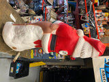 Vtg 1990 Blow mold Santa Reindeer Christmas decor 32" Empire Light up