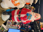 Vtg 1990 Blow mold Santa Reindeer Christmas decor 32" Empire Light up