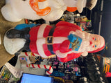 Vtg 1990 Blow mold Santa Reindeer Christmas decor 32" Empire Light up