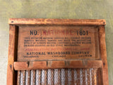 Vintage National Washboard Co. No. 1801 Brass Washboard  Chicago USA