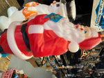 Vtg 1990 Blow mold Santa Reindeer Christmas decor 32" Empire Light up