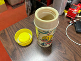 Vintage 1970s Made In USA Aladdin Safety Sealed No 114 Groovy Hippy Love Thermos