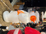 Vtg 1990 Blow mold Snowman Frostie Christmas decor 29" Poloron Broom orange