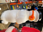 Vtg 1990 Blow mold Snowman Frostie Christmas decor 29" Poloron Broom orange