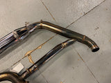 OEM FActory Heritage Softail Stock Exhaust Pipes Mufflers Bracket mount Evo 84-9