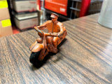 VTG Antique 1930s Made in USA Hubley Cast Iron Orange Police Cop Motorcycle