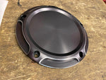 Black Billet Contrast Derby Clutch Cover Harley Twin CAm Touring Softail Dyna 5