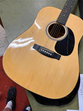 Stagg SW201N Dreadnought Acoustic 6 String Guitar Natural Wooden 1003/1002 Strap