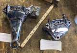 Chrome 4 Piston Rear Brake Caliper Harley Softail Custom chopper 00^ 3/4 axle