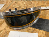 VTg 7" Headlight Visor Harley Shovelhead FLH Glide chrome Gold Black Acc CCi