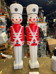 Vtg 80's Blow mold Toy Soldiers Large Light up Christmas decor 31" Union Pair!