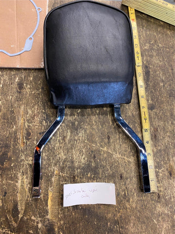 Chrome Upright Sissybar Backrest Harley Softail dyna Sportster Willie G Pad OEM