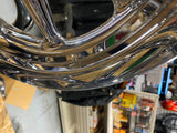 Pr Chrome Round spoke Mag Wheels Harley touring FLH Ultra Glide King 00^ 3x16