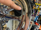 Pr Chrome Round spoke Mag Wheels Harley touring FLH Ultra Glide King 00^ 3x16