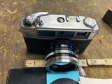 Vtg Yashica Lynx-1000 35mm Rangefinder Camera Yashinon 4.5cm F1.8 Lens Japan nic