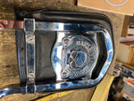 Chrome Upright Sissybar Backrest Harley Softail dyna Sportster Willie G Pad OEM