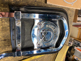 Chrome Upright Sissybar Backrest Harley Softail dyna Sportster Willie G Pad OEM