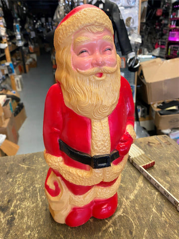 Vtg Hard Plastic Blow mold Santa Claus Decor Nova Rosbro LIght up Collectible 13