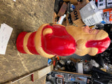 Vtg Hard Plastic Blow mold Santa Claus Decor Nova Rosbro LIght up Collectible 13