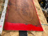 Vtg Coca-Cola Cooler Panel Embossed Sign Tin Coke 1940's Soda collector Patina!