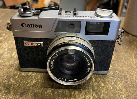 Vtg Canon Canonet QL17 GIII G3 35mm Camera Rangefinder 40mm lens Photography