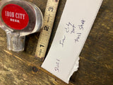 VTG IRON CITY BEER TAP HANDLE KNOB PITTSBURGH BREWING ACRYLIC HARLEY SHIFT KNOB