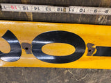 Vtg Ceramic Sign Rail Road Mile Marker Airport Airplane Taxiway Gas Oil SErvice