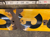 Vtg Ceramic Sign Rail Road Mile Marker Airport Airplane Taxiway Gas Oil SErvice