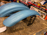 Suede Blue Pearl sportster Front fender 07 883 1200 Rear Nightster Custom Nice!