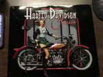 HARLEY DAVIDSON ANDE ROONEY METAL SIGN - MAN CAVE/GARAGE - CLASSIC PIN UP BABE