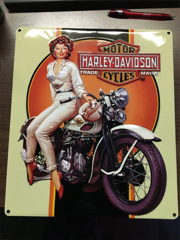 HARLEY DAVIDSON ANDE ROONEY METAL SIGN FOR YOUR MAN CAVE - DREAMING BABE