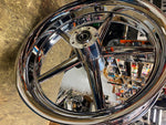 Hoopla 20x5 Custom 5 Spoke Mag wheel Chrome Harley Touring FLH Glide Bagger Chop