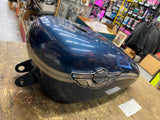 HARLEY 2003 Sportster 100th Anniversary OEM Gunmetal Blue Emblems Fuel Gas Tank