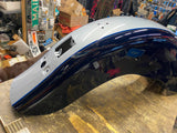 Midnight Blue Barracuda Silver Rear fender Harley Dyna Switchback FLD New!