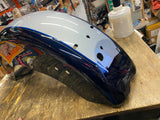 Midnight Blue Barracuda Silver Rear fender Harley Dyna Switchback FLD New!