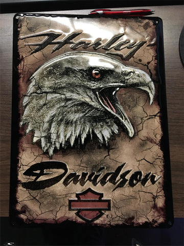 HARLEY DAVIDSON ANDE ROONEY METAL SIGN FOR YOUR MAN CAVE - EAGLE CARD