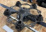 Vtg 20's Cast Iron Chandelier ART DECO Nouveau era Filigree Victorian Antique!