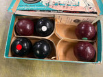 Vintage 1950s Made In Australia Henselite Biased Carpet Bowls Incomplete In Box