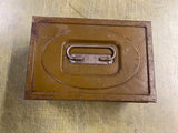 Vintage Made In USA Bright Star Military Metal Money Box No Key