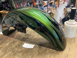 2022 Envious Green Flames Street Road Glide FLHX CVO Front Fender Harley Touring