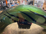 2022 Envious Green Flames Street Road Glide FLHX CVO Front Fender Harley Touring