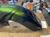 2022 Envious Green Flames Street Road Glide FLHX CVO Front Fender Harley Touring