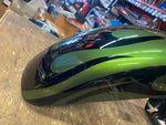 2022 Envious Green Flames Street Road Glide FLHX CVO Front Fender Harley Touring