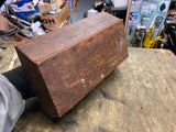 Vtg primitive wooden tool tote caddy box 1900's Rustic Home Decor American Antiq