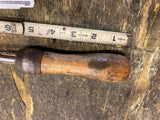 Vtg primitive wooden Handle tools Screwdriver Flat Blade Stanley? 14" Unique