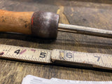 Vtg primitive wooden Handle tools Screwdriver Flat Blade Stanley? 14" Unique