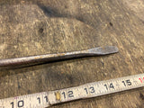 Vtg primitive wooden Handle tools Screwdriver Flat Blade Stanley? 14" Unique