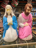 VTG 26" Empire Blow Mold Lighted Nativity Set Joseph Mary Christmas Decor Lighte