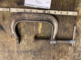 Vtg Armstrong No. 404 heavy-duty forged C-clamp USA Tools Woodworker Machinist