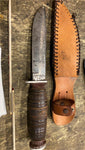 Vtg Schrade-Walden H-15 NY USA Fixed Blade Fighting Hunting 4" Knife & Sheath